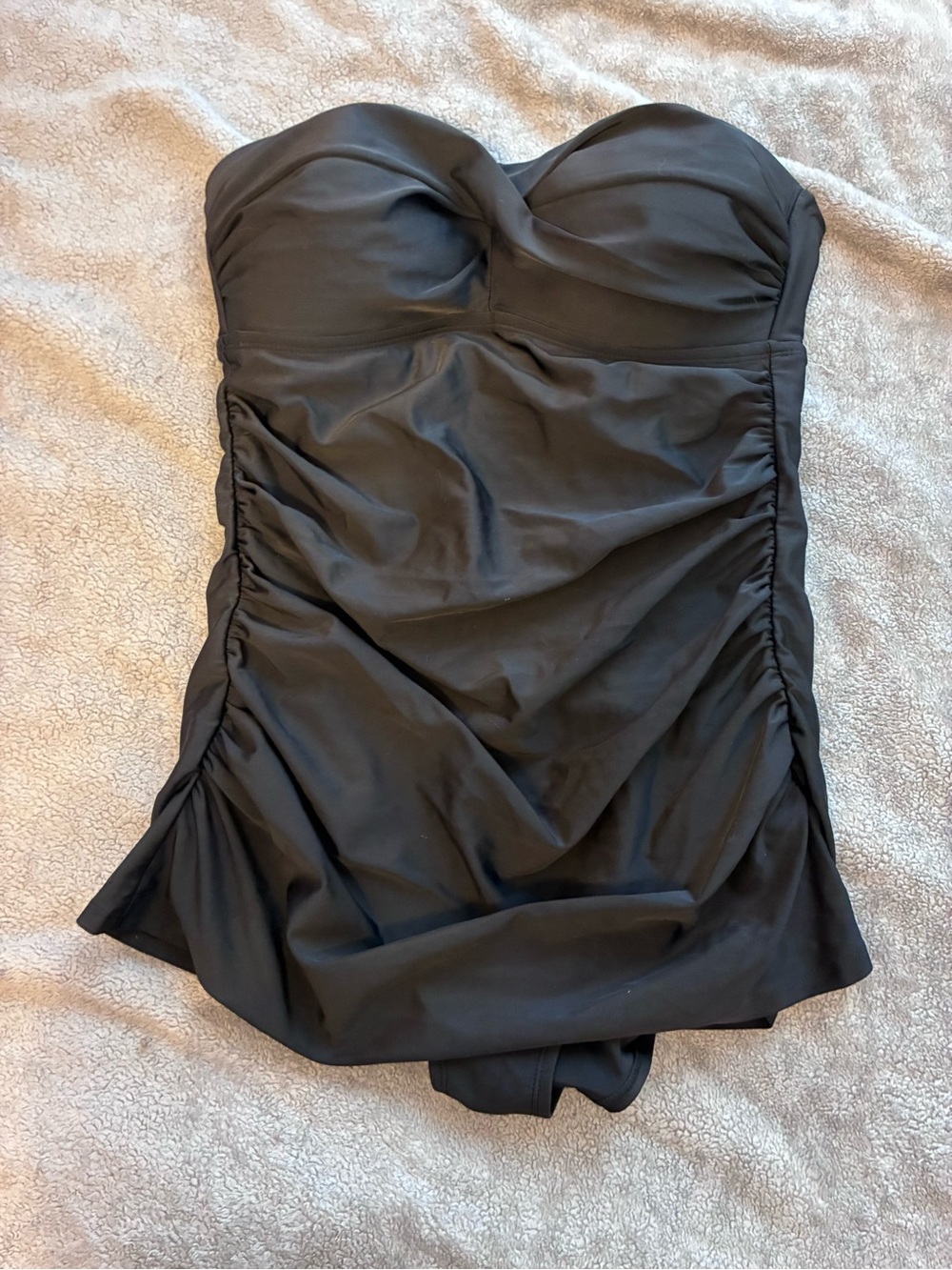 Merona Black Strapless One-Piece Swimsuit